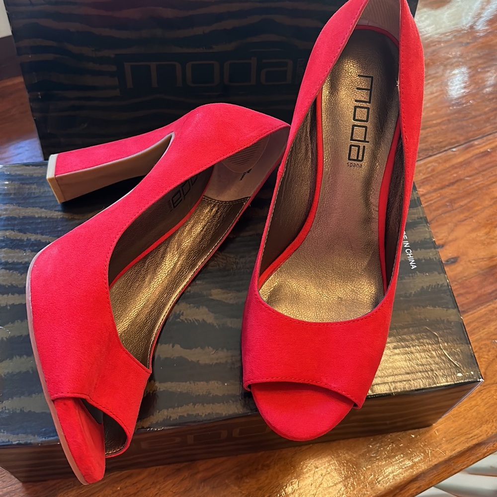 Red Moda shoes. Worn once